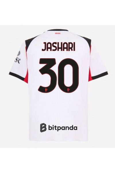AC Milan Ardon Jashari #30 Jalkapallovaatteet Vieraspaita 2025-26 Lyhythihainen AC Milan Ardon Jashari #30 Jalkapallovaatteet Vieraspaita 2025-26 Lyhythihainen